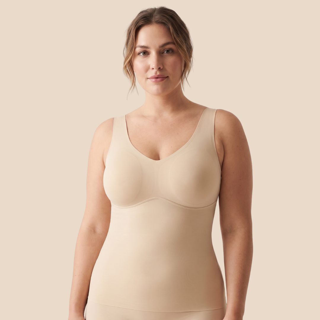 Built-In Bra Shaperwear — No Underwire, Zero-Pressure Band